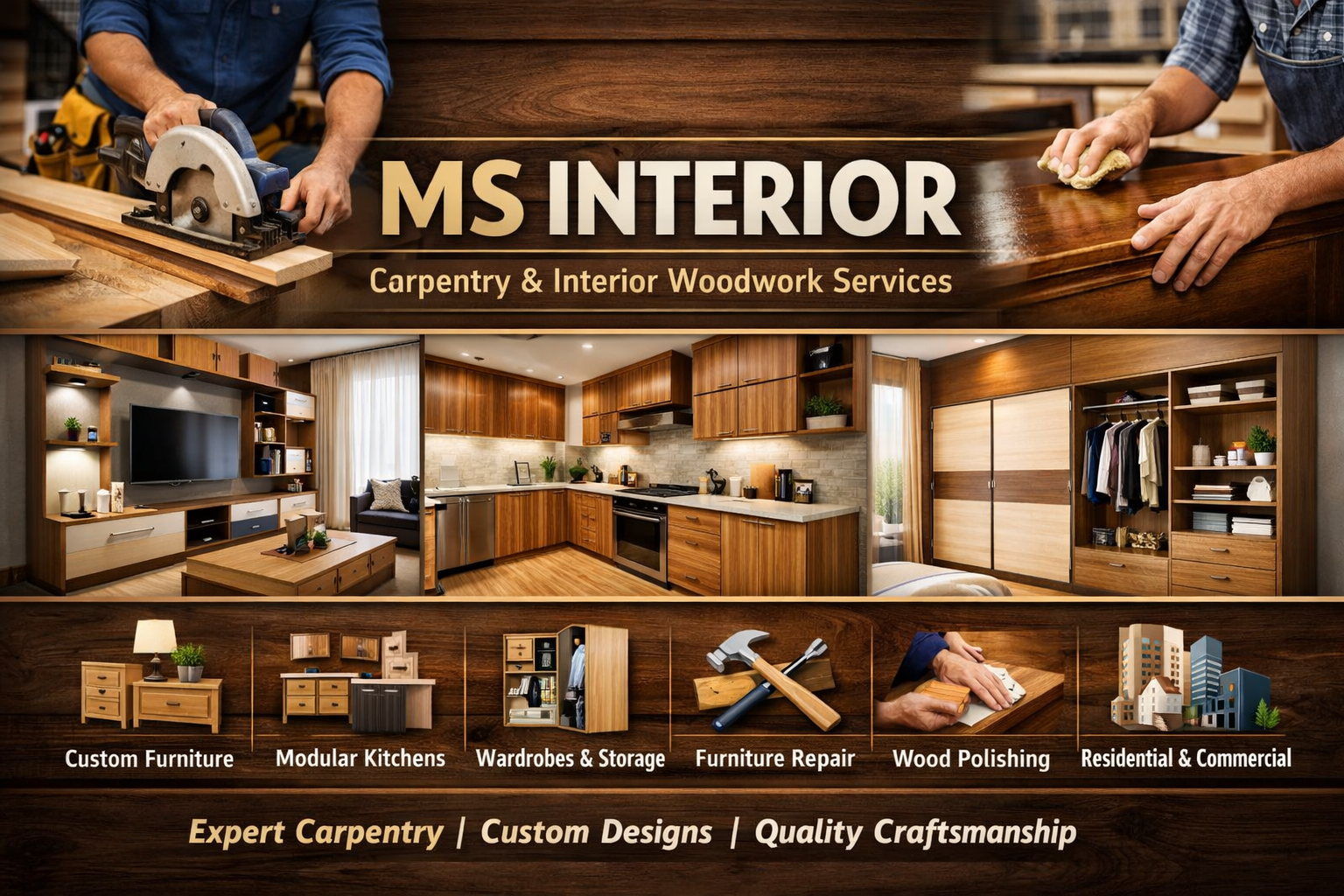 MS Interior – Professional Carpentry & Interior Woodwork Services for Modern Homes & Offices